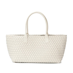 Large Hand-Woven Leather Tote Bag