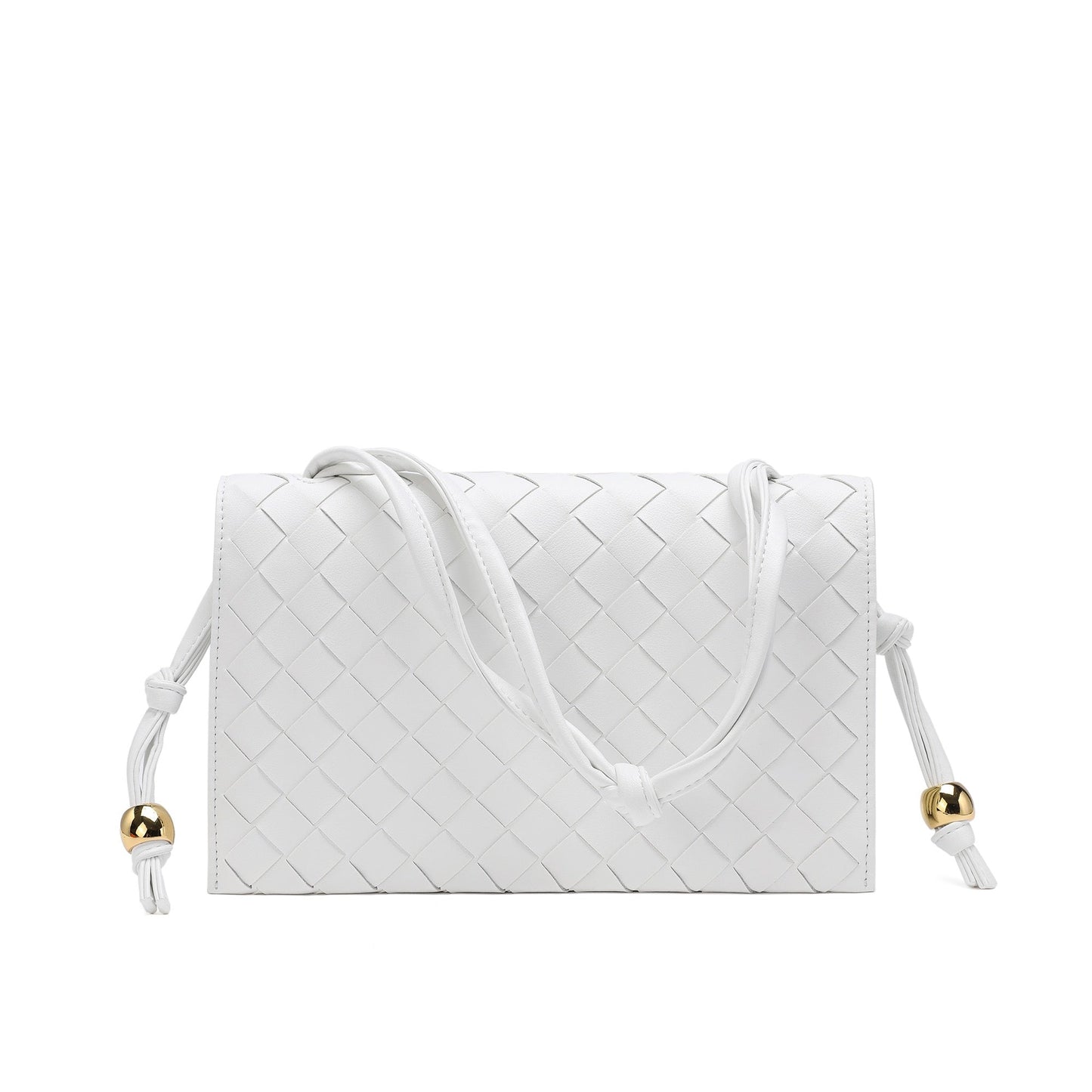 Woven Leather Shoulder Bag/ Clutch