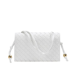 Woven Leather Shoulder Bag/ Clutch