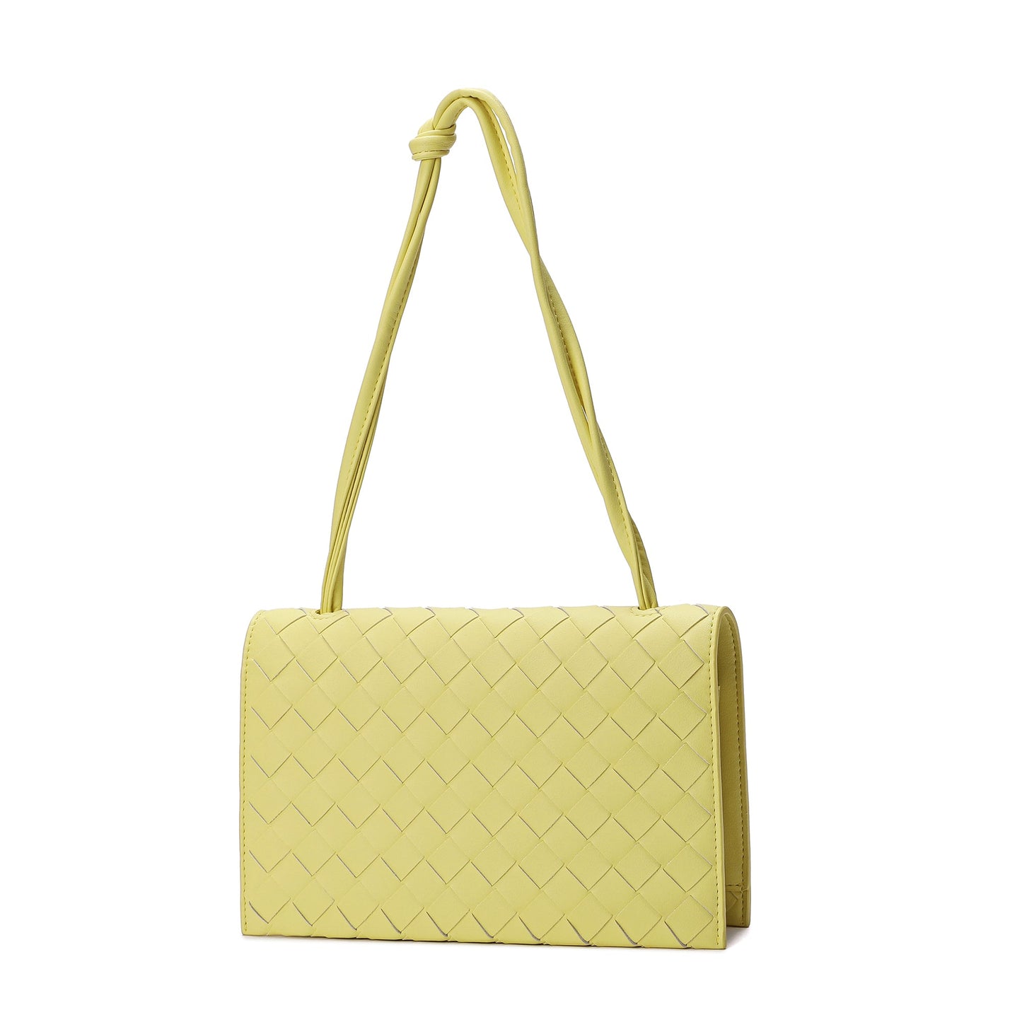 Woven Leather Shoulder Bag/ Clutch