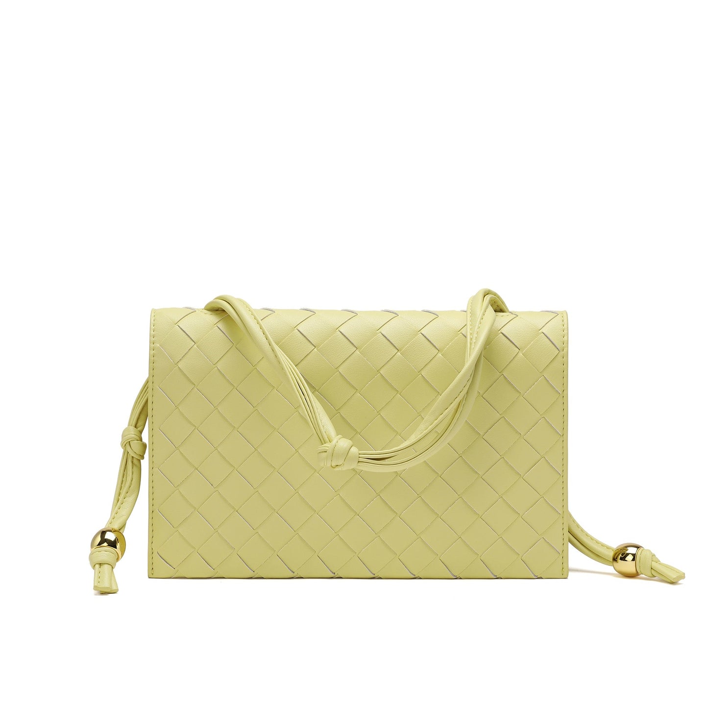 Woven Leather Shoulder Bag/ Clutch
