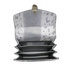 Full-grain Snake Embossed Leather Satchel/ Shoulder Bag