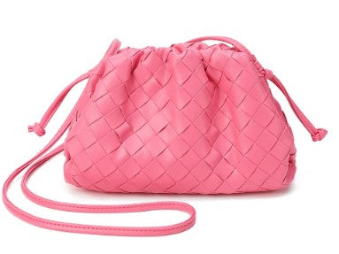 Full Grain Woven Leather Pouch/ Shoulder/ Clutch Bag