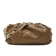 Quilted Sheepskin Leather Large Pouch/Shoulder Bag