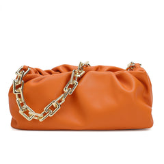 Quilted Sheepskin Leather Large Pouch/Shoulder Bag