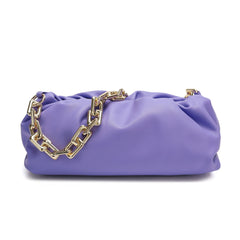 Quilted Sheepskin Leather Large Pouch/Shoulder Bag