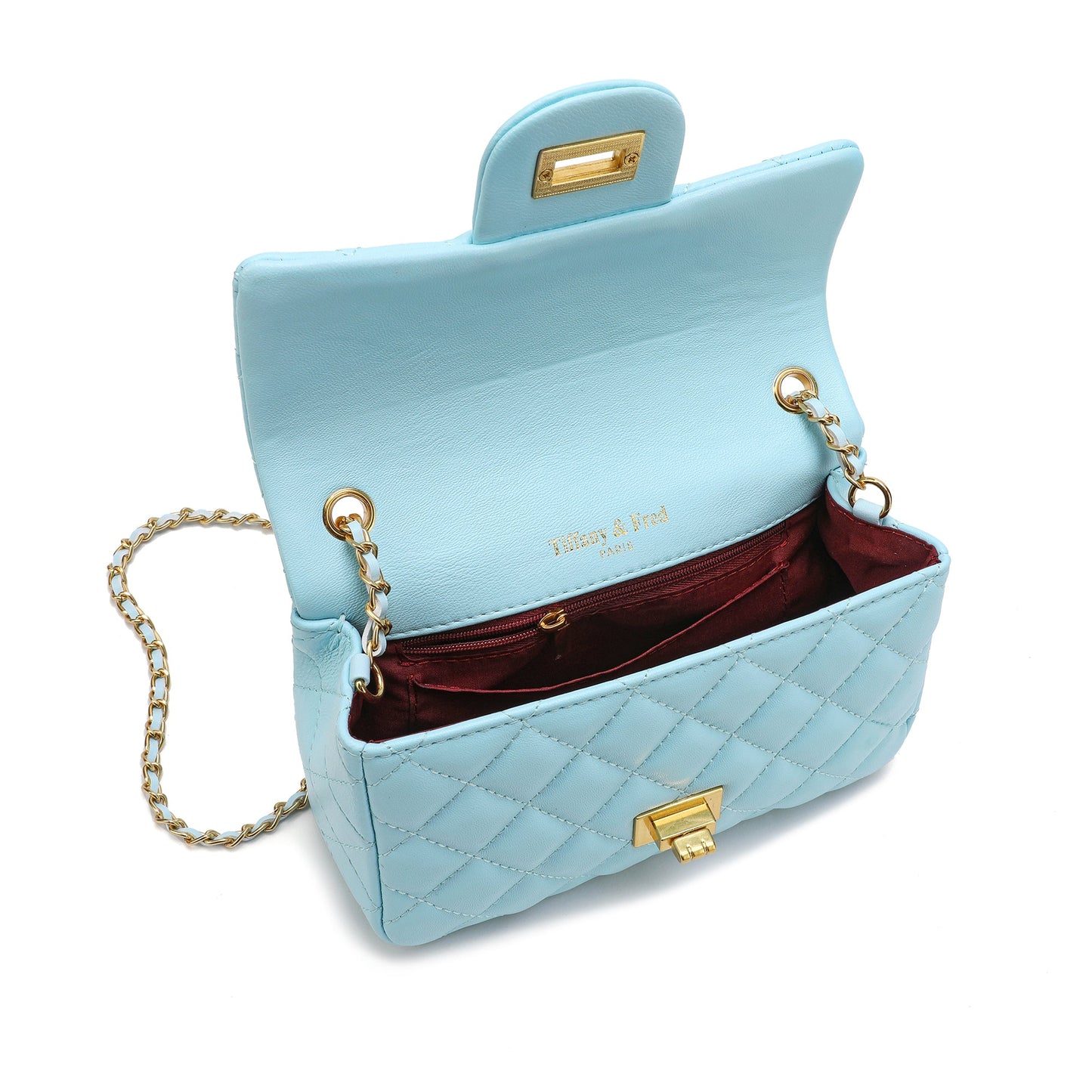 Quilted Sheepskin Leather Crossbody Bag