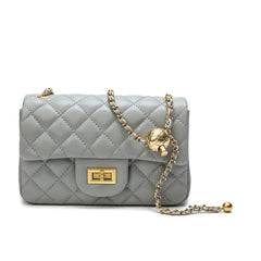 Quilted Sheepskin Leather Crossbody Bag