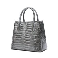 Alligator Embossed Leather Top-handle/Shoulder Tote Bag