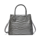 Alligator Embossed Leather Top-handle/Shoulder Tote Bag