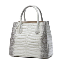 Alligator Embossed Leather Top-handle/Shoulder Tote Bag