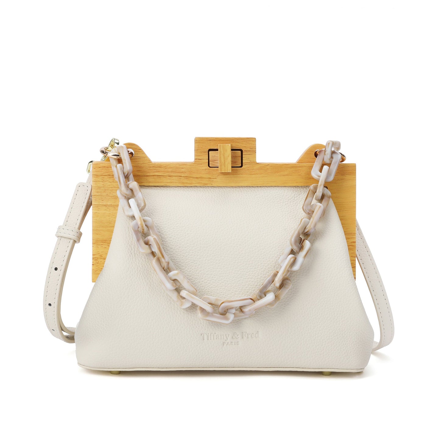 Full-Grain Leather & Real Wood Frame