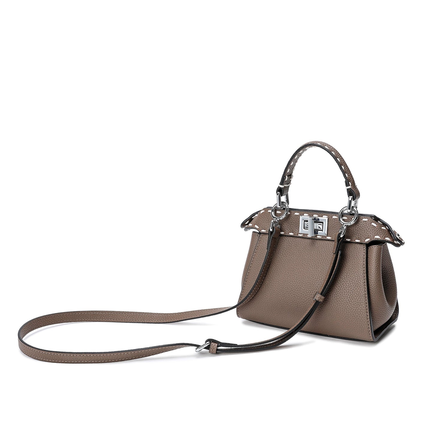 Top-Grain Leather Satchel/Shoulder Bag