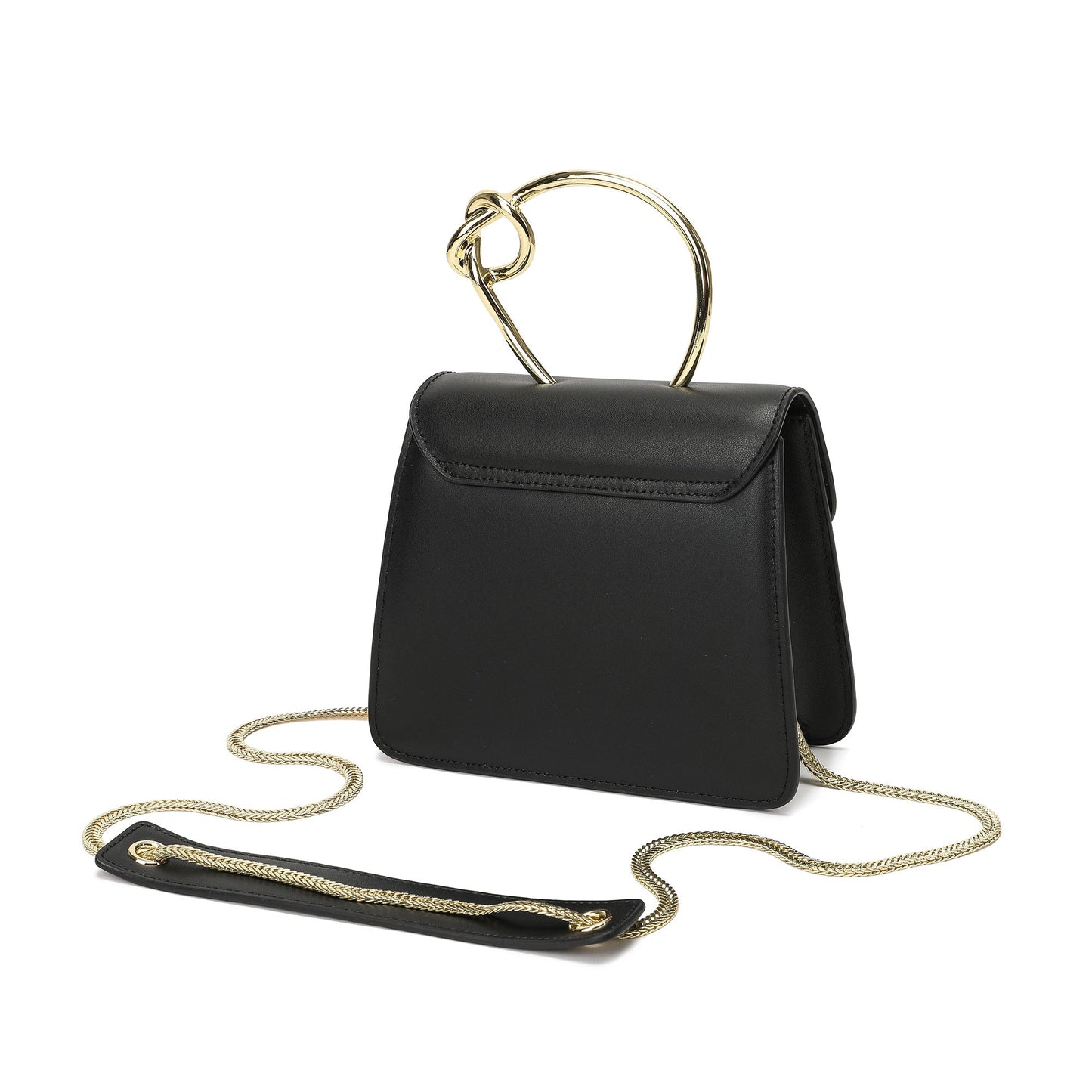 Sheepskin Leather Top-Handle Shoulder Bag