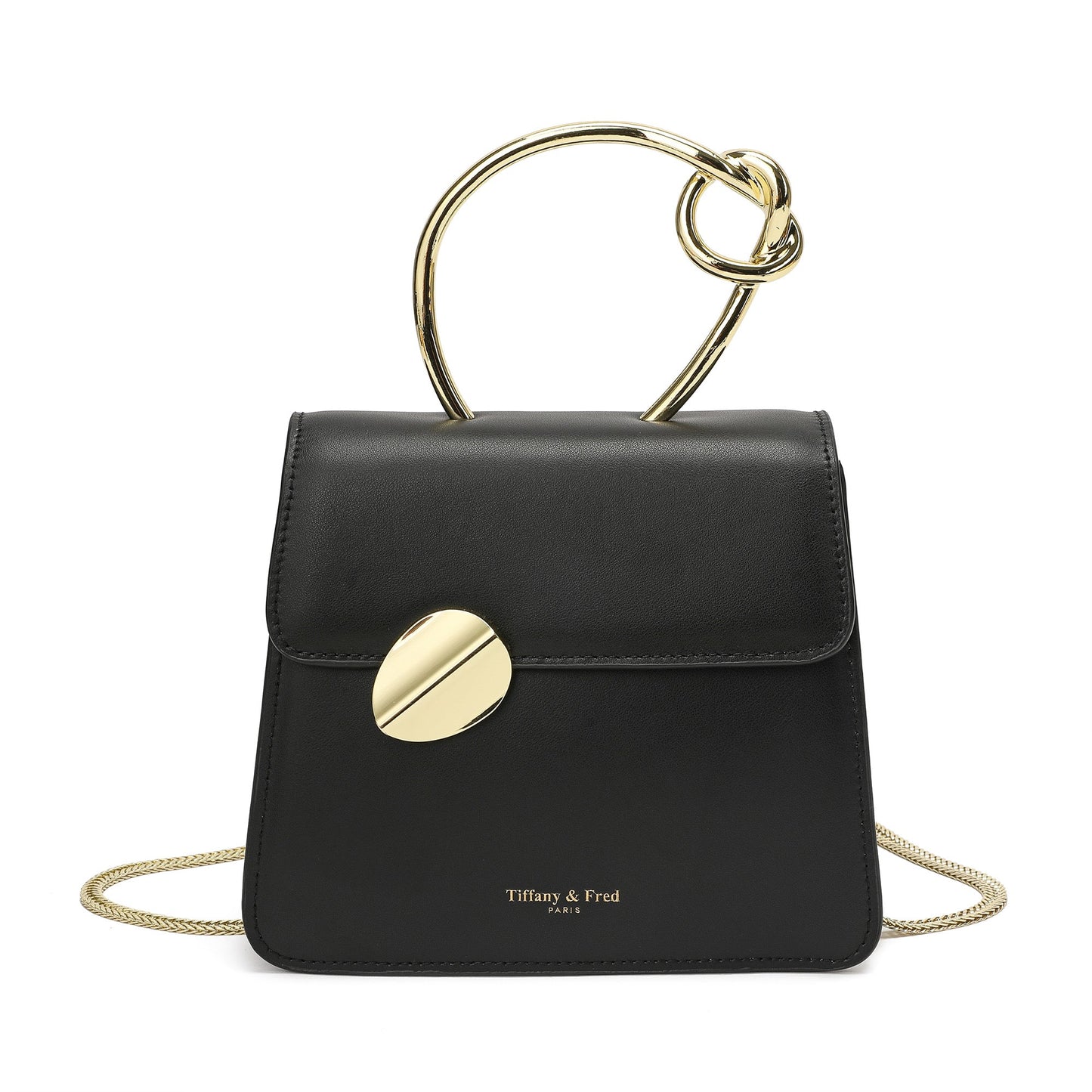 Sheepskin Leather Top-Handle Shoulder Bag