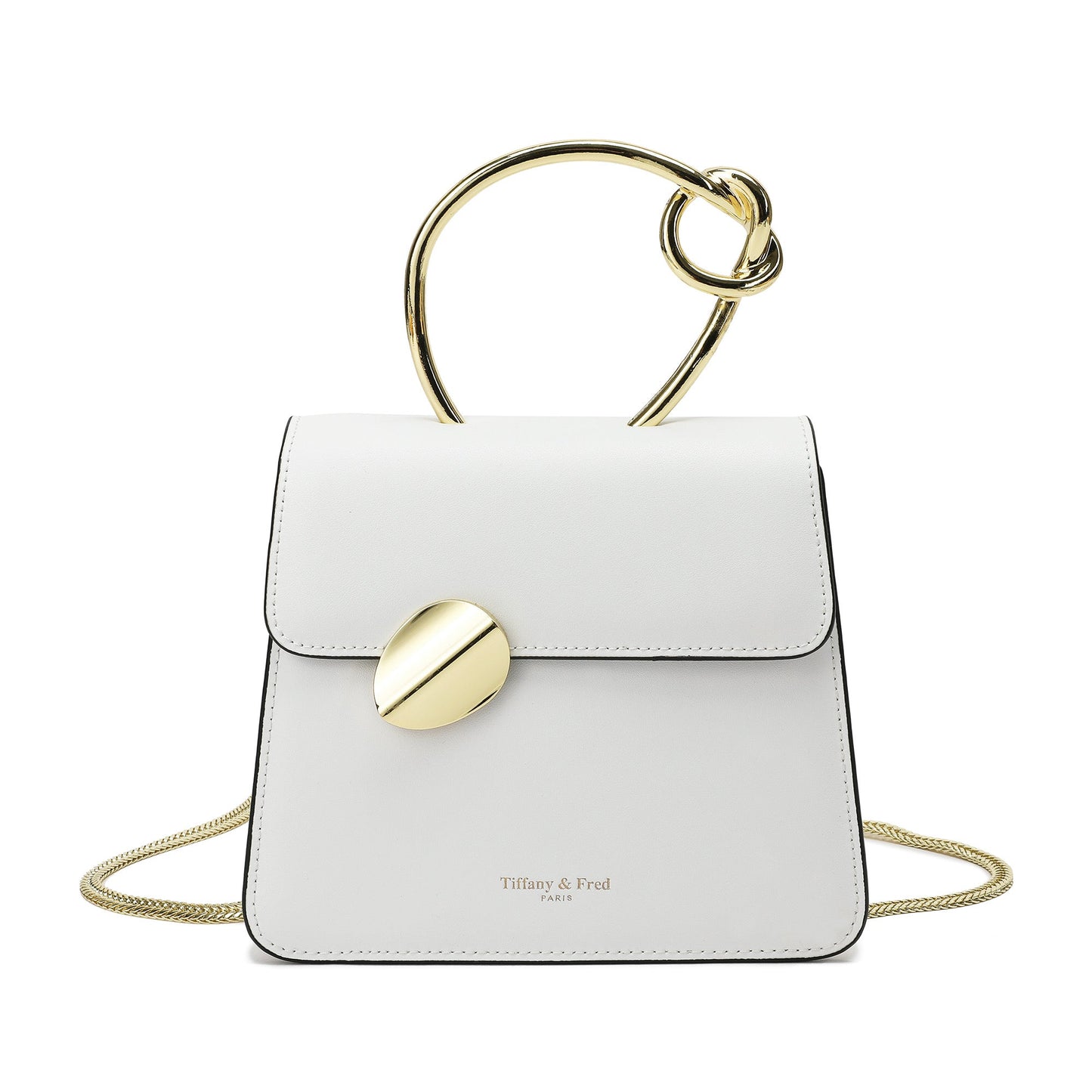 Sheepskin Leather Top-Handle Shoulder Bag