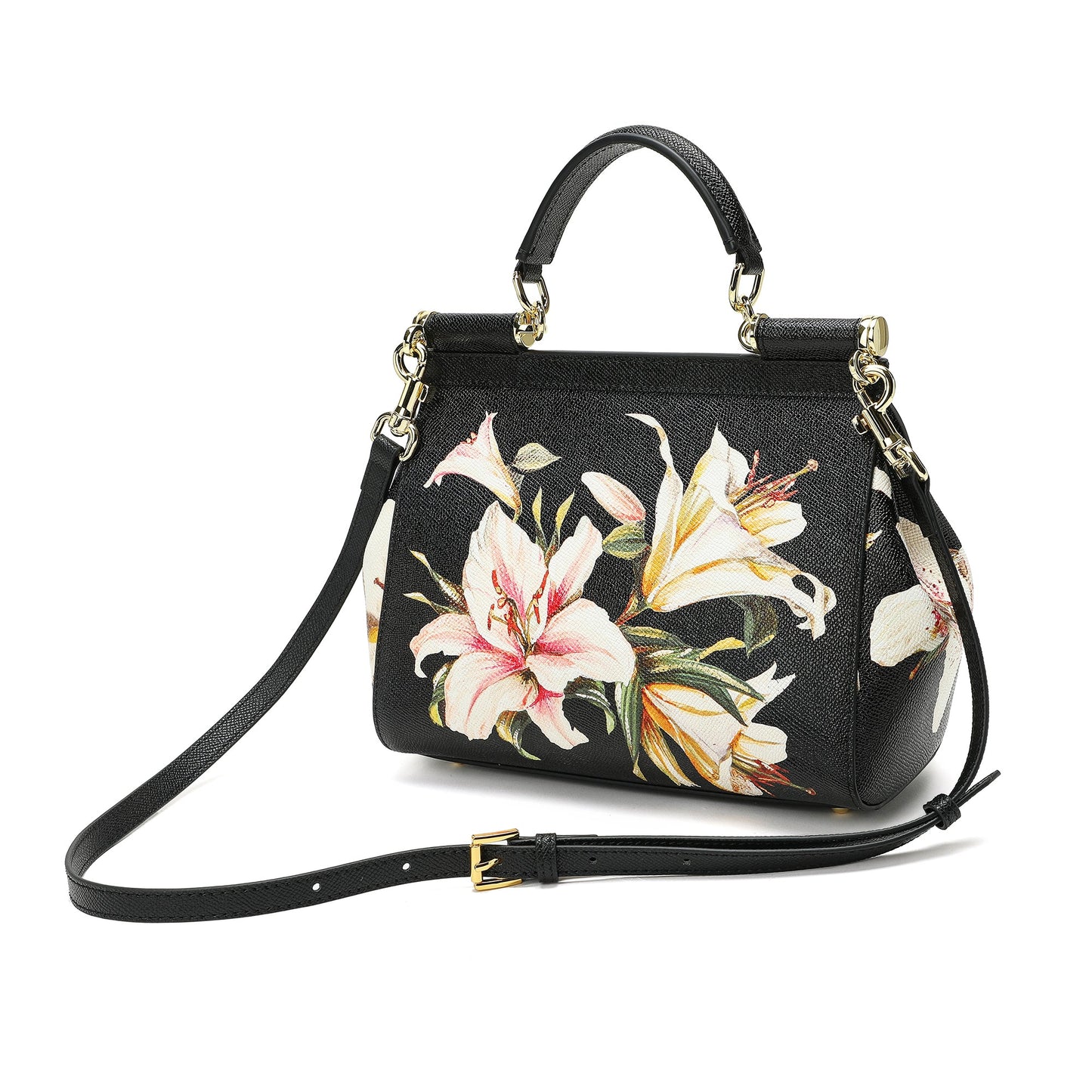 Printed Leather Satchel/Shoulder Bag # 4136