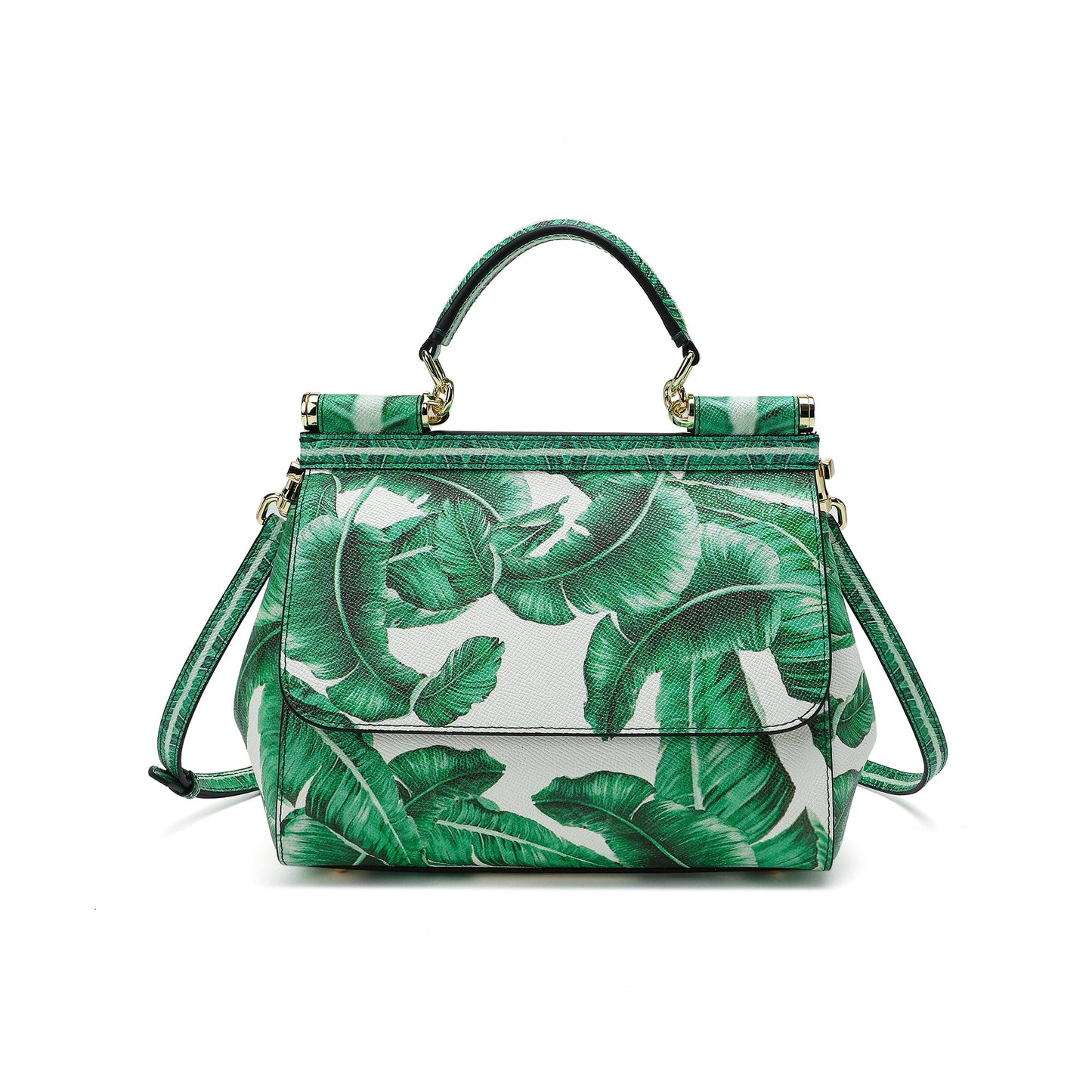 Printed Leather Satchel/Shoulder Bag # 4136