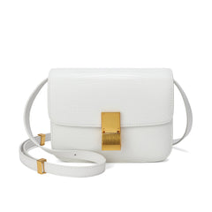 Lizard Embossed Leather Crossbody/Shoulder Bag