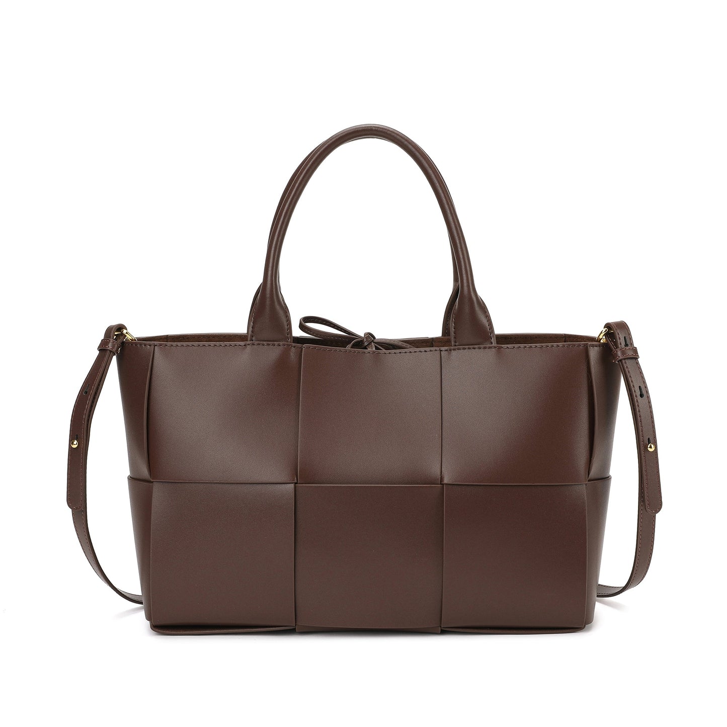 Woven Smooth Leather Tote Bag
