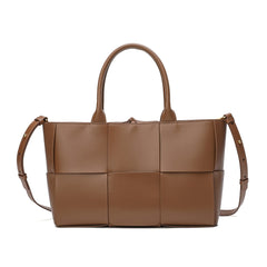 Woven Smooth Leather Tote Bag
