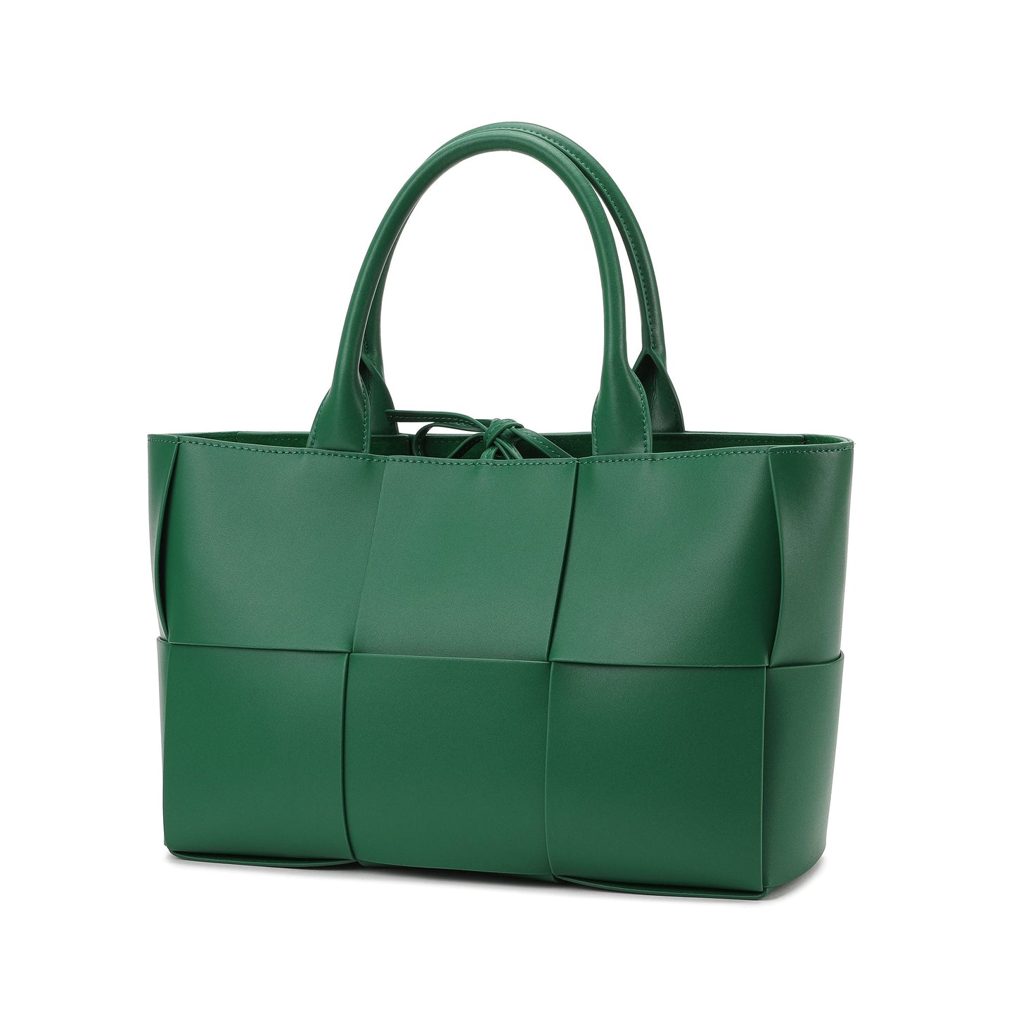 Woven Smooth Leather Tote Bag