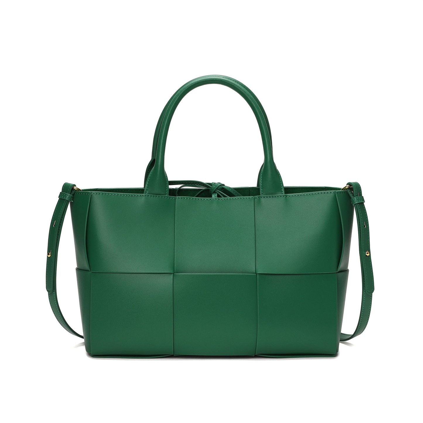 Woven Smooth Leather Tote Bag
