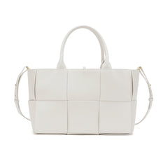 Woven Smooth Leather Tote Bag