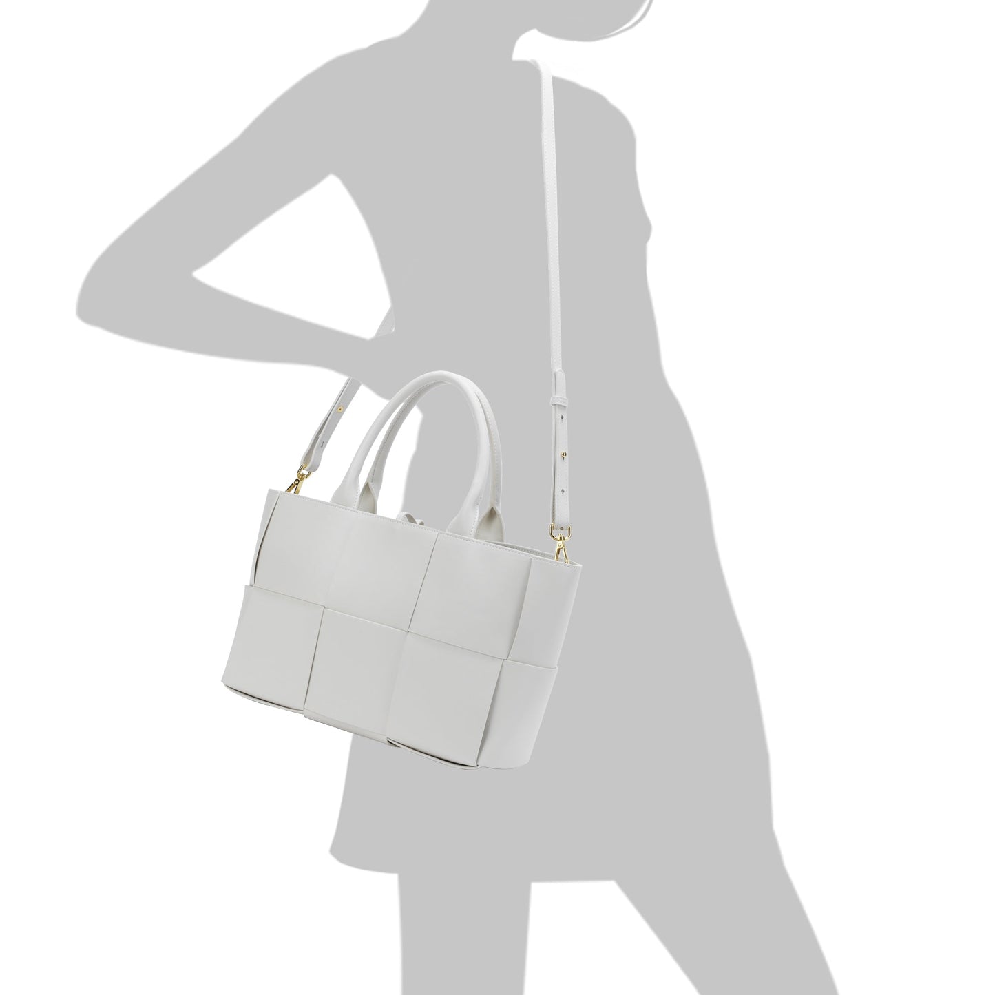 Woven Smooth Leather Tote Bag