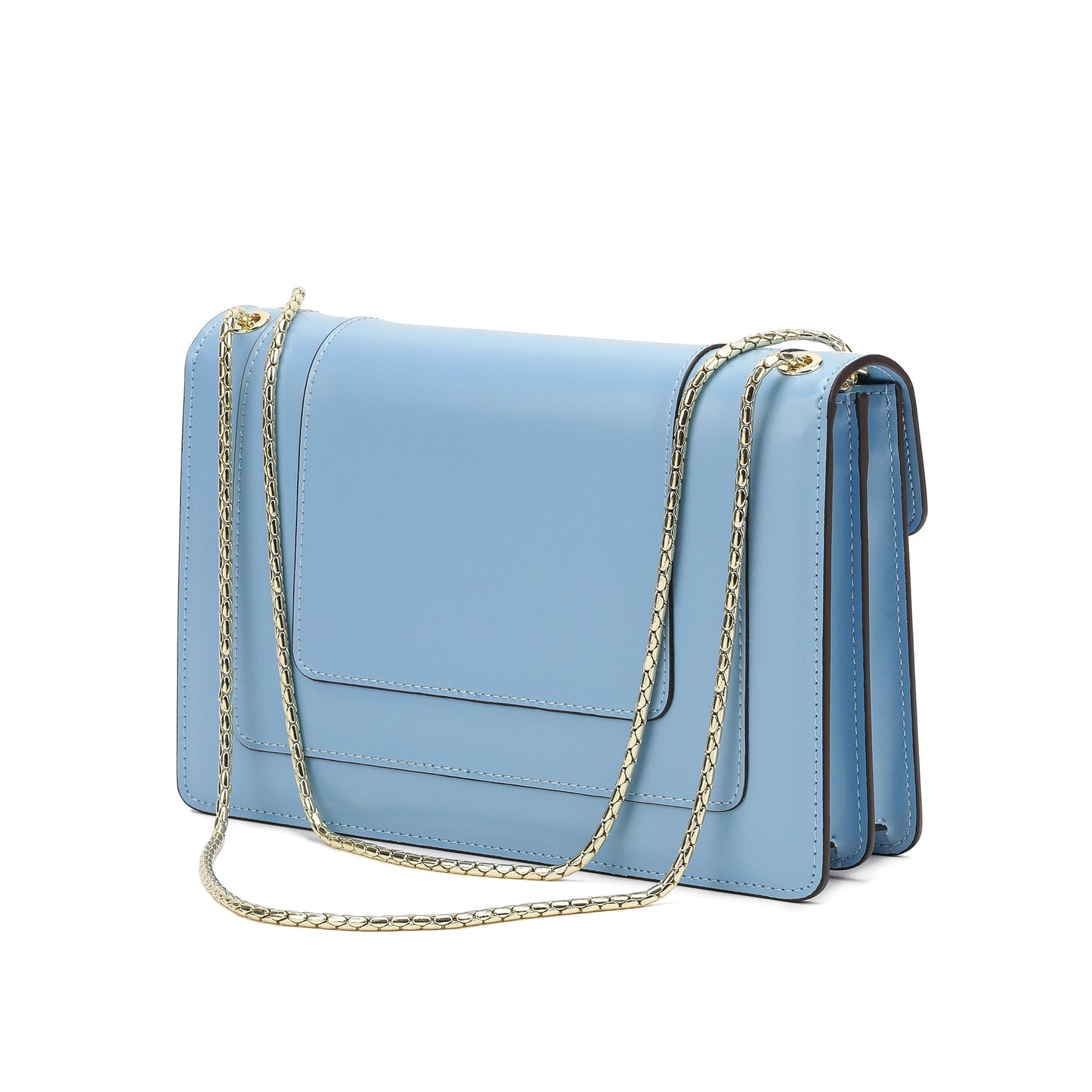 Smooth Leather Foldover Crossbody/Shoulder Bag