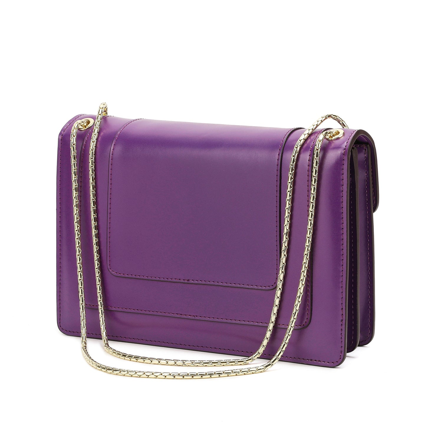 Smooth Leather Foldover Crossbody/Shoulder Bag