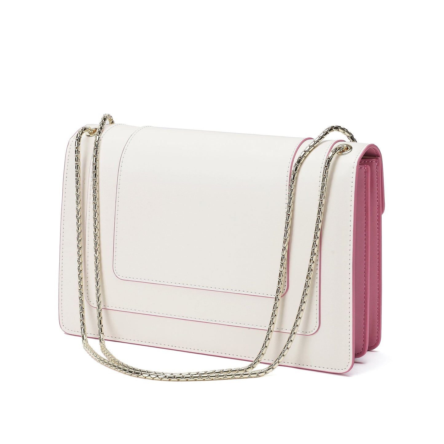 Smooth Leather Foldover Crossbody/Shoulder Bag
