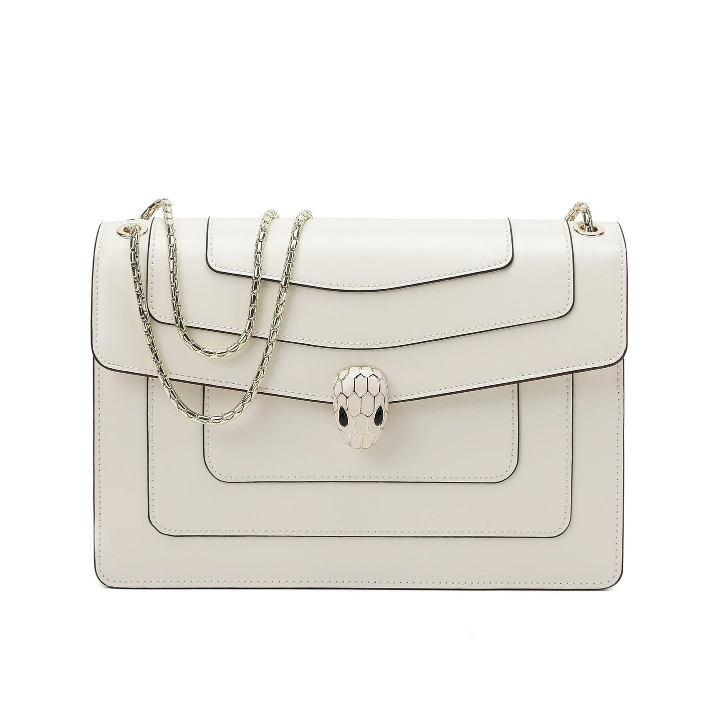 Smooth Leather Foldover Crossbody/Shoulder Bag