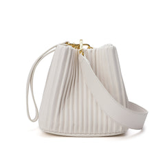 Pleated Leather Shoulder Bag