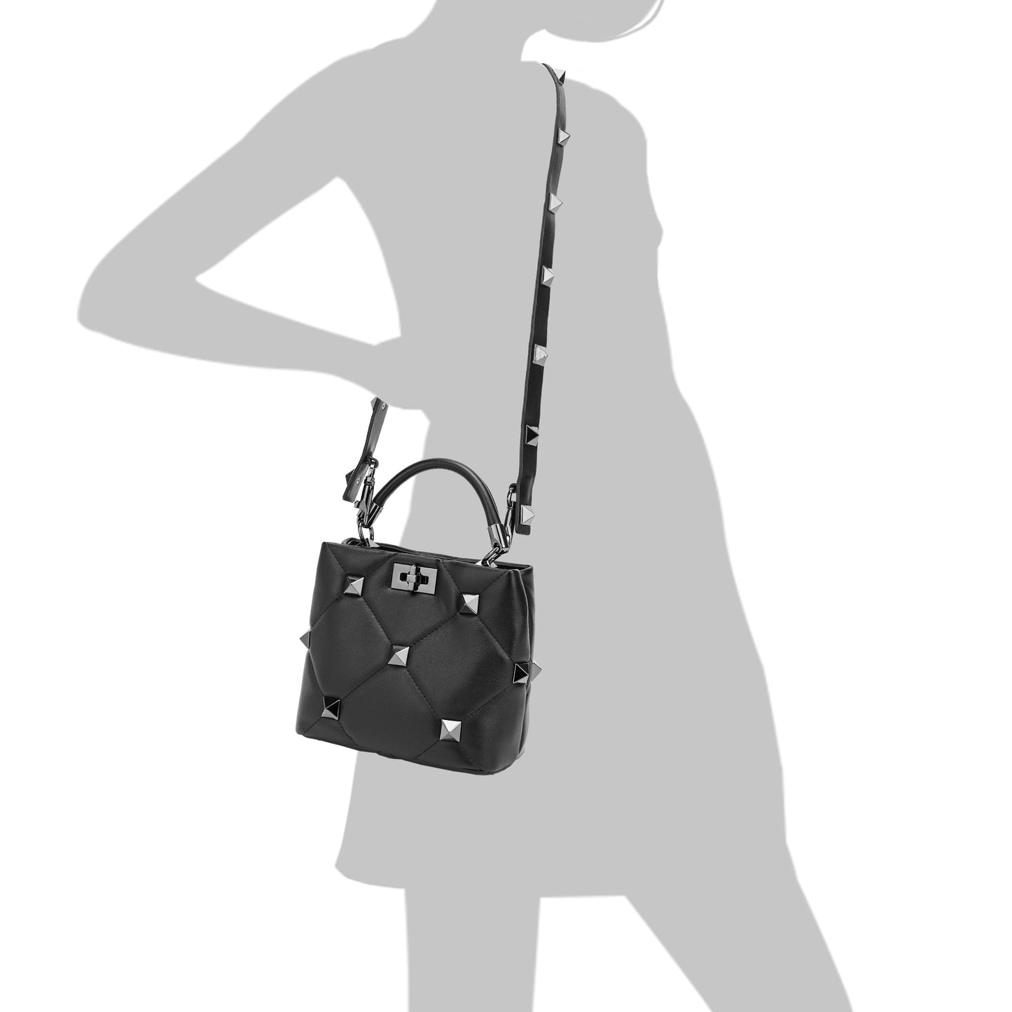 Quilted Sheepskin Leather Crossbody/Shoulder Bag