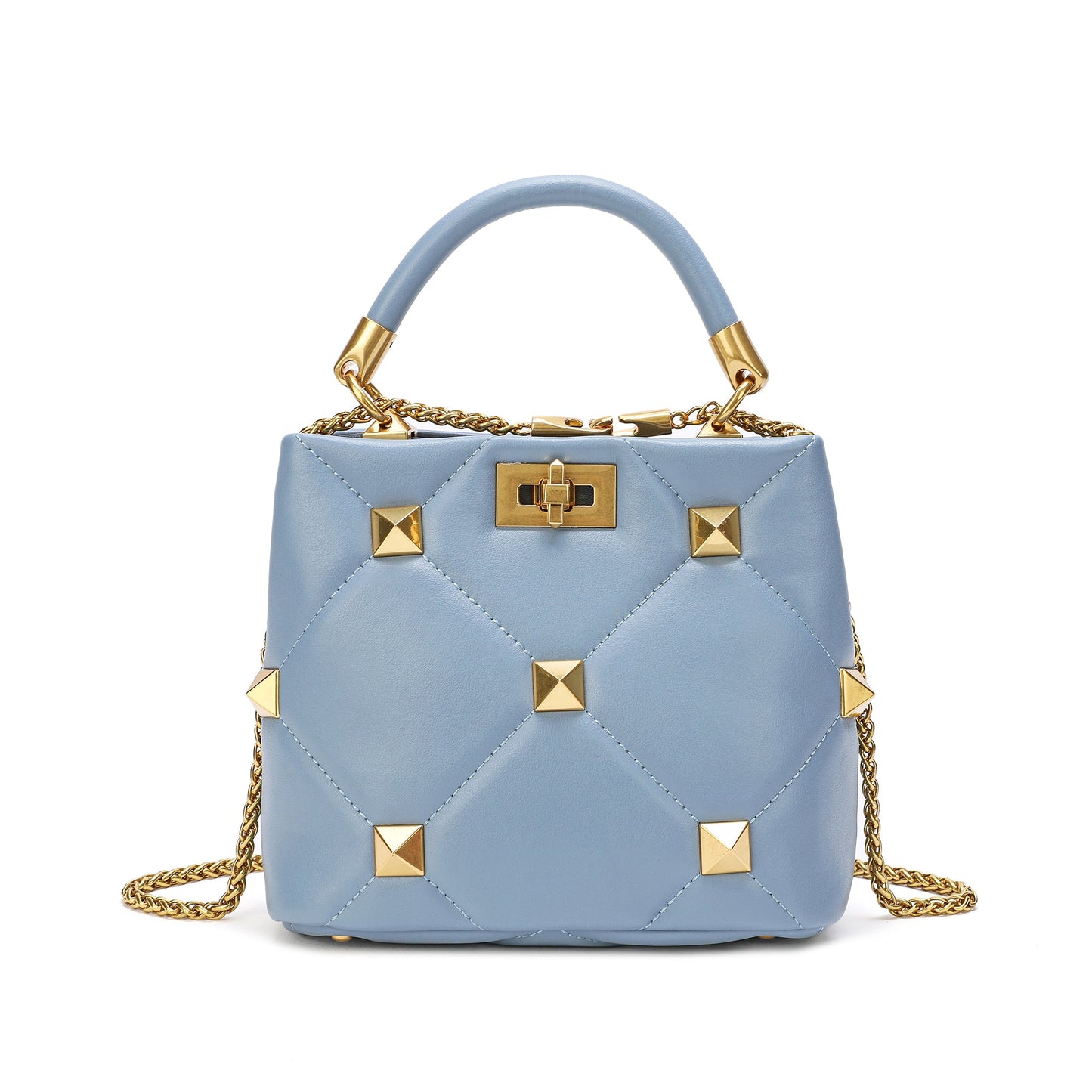 Quilted Sheepskin Leather Crossbody/Shoulder Bag