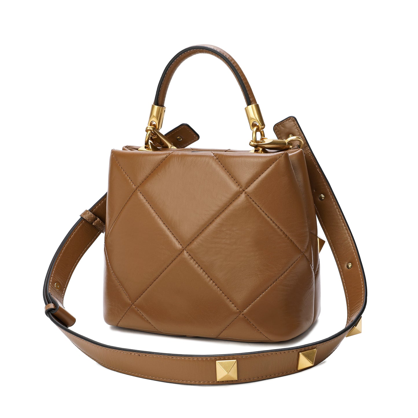 Quilted Sheepskin Leather Crossbody/Shoulder Bag
