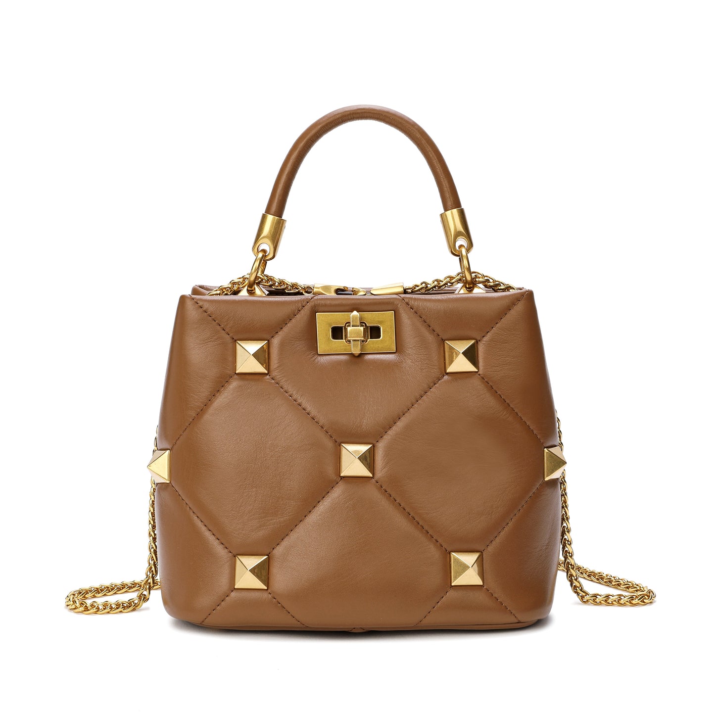 Quilted Sheepskin Leather Crossbody/Shoulder Bag