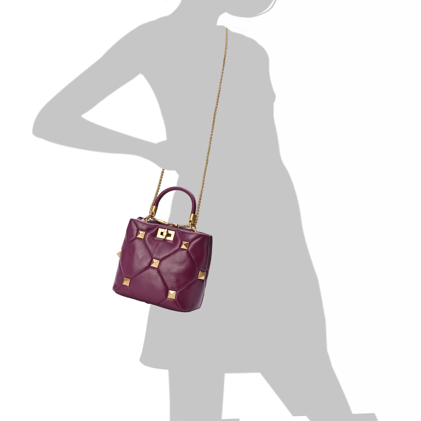Quilted Sheepskin Leather Crossbody/Shoulder Bag