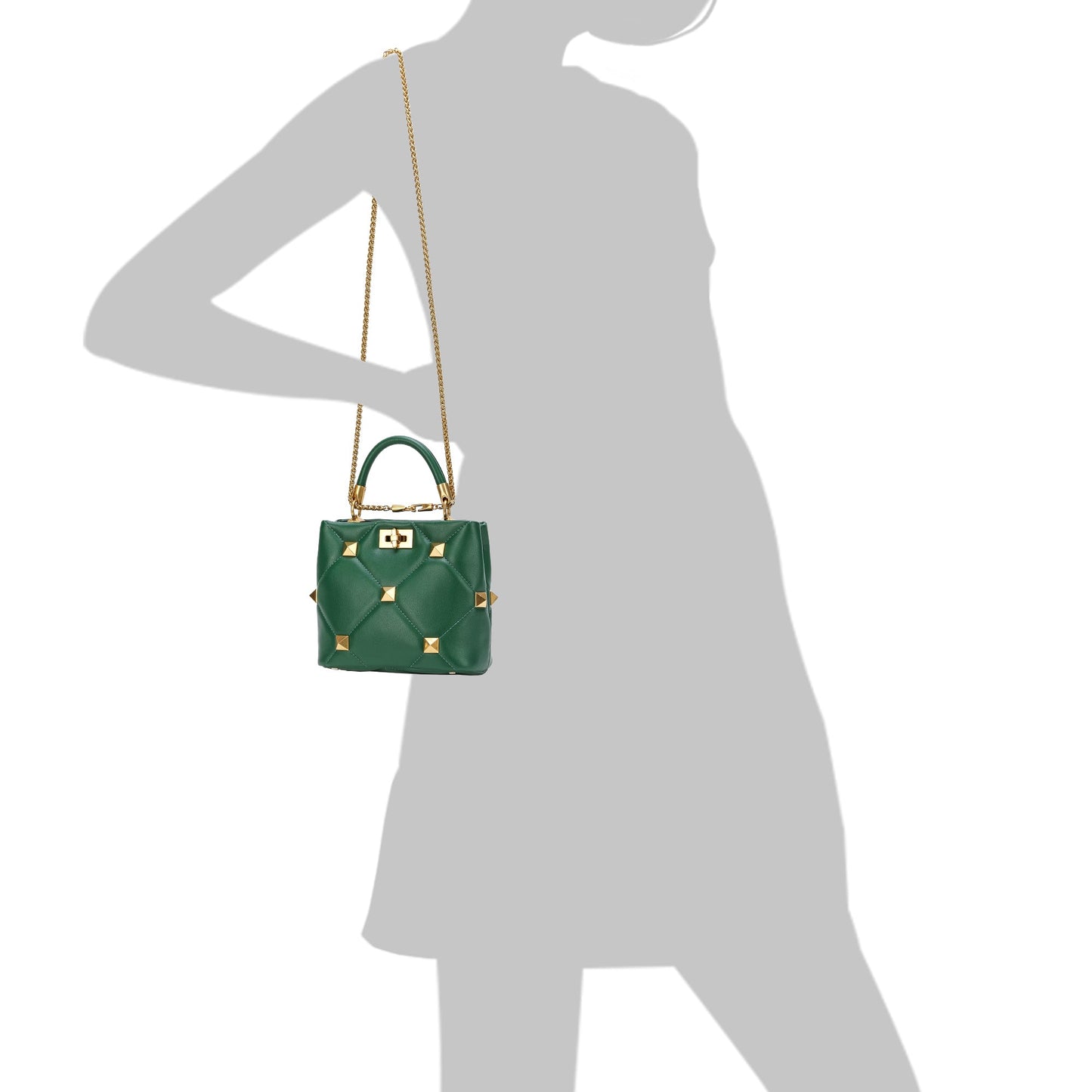 Quilted Sheepskin Leather Crossbody/Shoulder Bag