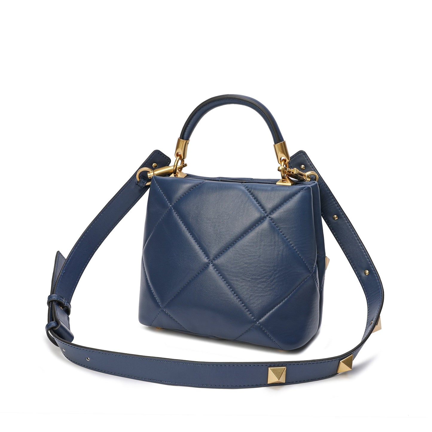 Quilted Sheepskin Leather Crossbody/Shoulder Bag
