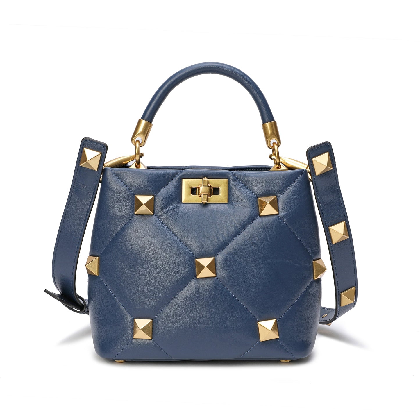 Quilted Sheepskin Leather Crossbody/Shoulder Bag