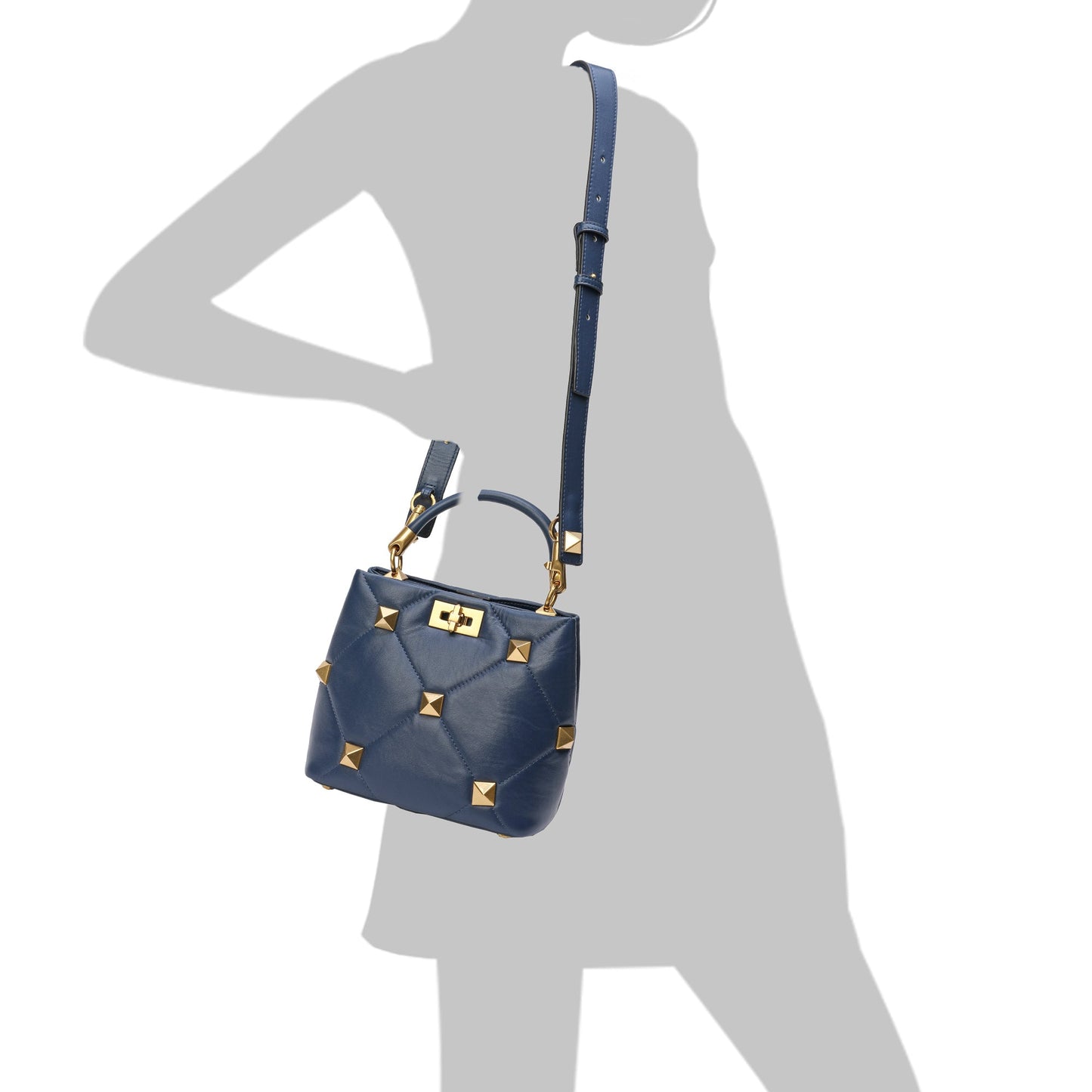 Quilted Sheepskin Leather Crossbody/Shoulder Bag
