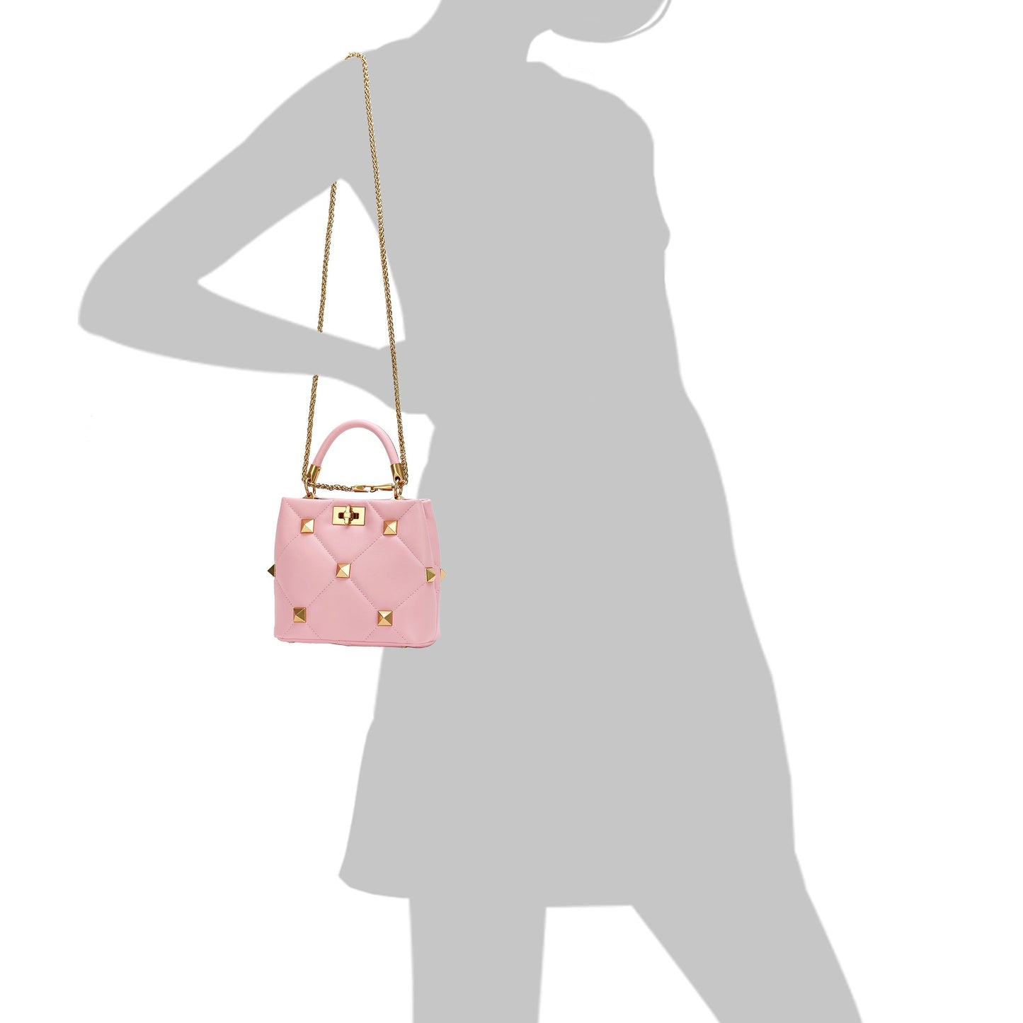 Quilted Sheepskin Leather Crossbody/Shoulder Bag
