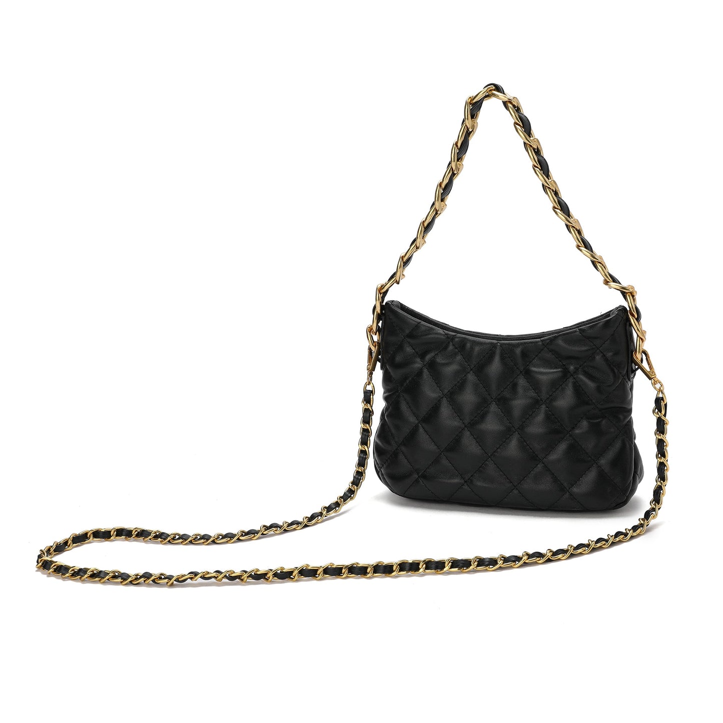 Quilted Sheepskin Leather Crossbody/ Shoulder Bag