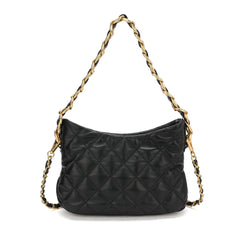 Quilted Sheepskin Leather Crossbody/ Shoulder Bag