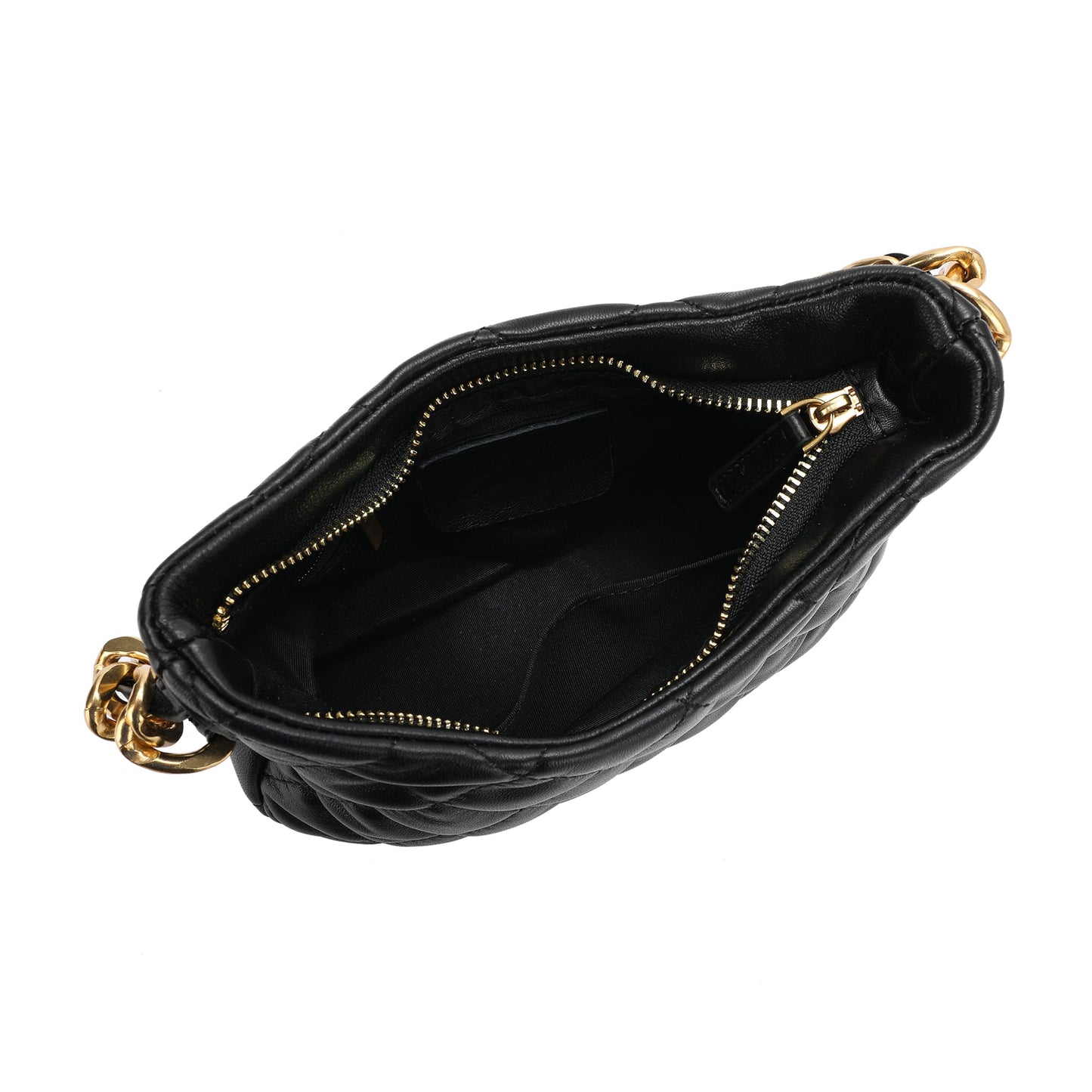 Quilted Sheepskin Leather Crossbody/ Shoulder Bag