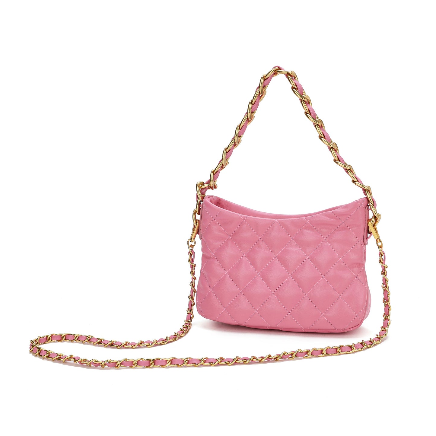 Quilted Sheepskin Leather Crossbody/ Shoulder Bag