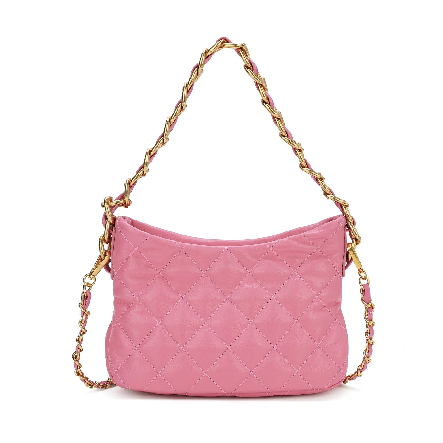 Quilted Sheepskin Leather Crossbody/ Shoulder Bag