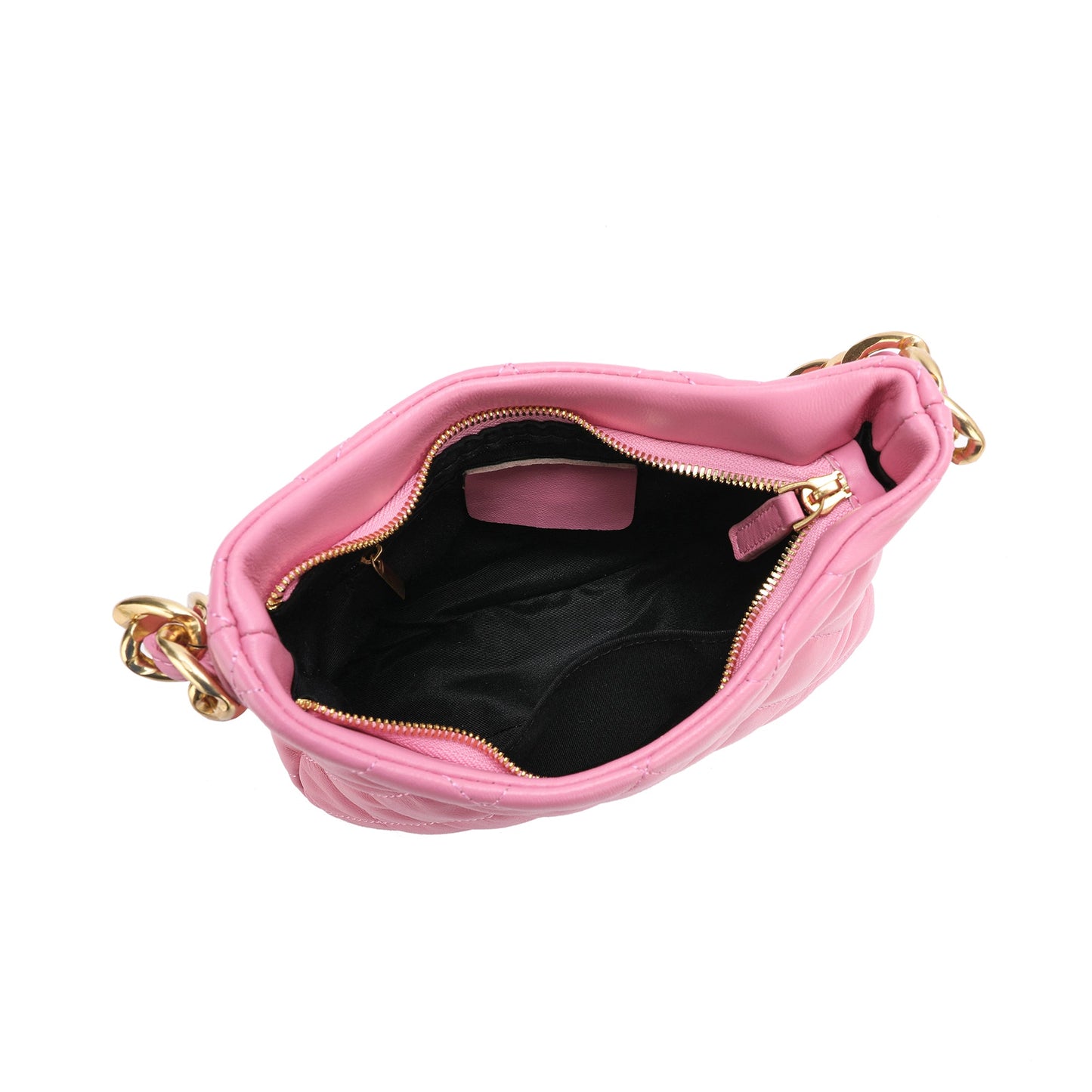 Quilted Sheepskin Leather Crossbody/ Shoulder Bag